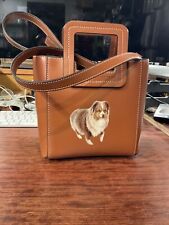 Bolsa de couro Staud personalizada Shirley com retrato de animal de estimação (marrom quente) comprar usado  Enviando para Brazil