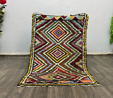 Unique 3x4 Traditional Handmade Moroccan Hand-Knotted Rug Tribal Shaggy Carpet, used for sale  Shipping to South Africa