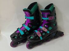 Patins em linha Variflex Rollerblades Pro Excell tamanho 9 a 10 masculino roxo vintage comprar usado  Enviando para Brazil