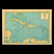 Vintage caribbean map for sale  Willow Grove