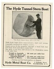 1911 HYDE METAL BOAT CO. Tunnel stern boat hull Watertown NY Vintage Print Ad, used for sale  Columbia