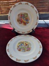 2 placas Royal Doulton Bunnykins para hornear y vestir hueso 8" par de chinos  segunda mano  Embacar hacia Argentina