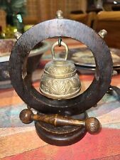 Vintage Wood SHIP'S Mast WHEEL AND BRASS Bell W/ GONG MADE IN ENGLAND ASTROLOGY￼ for sale  Shipping to South Africa
