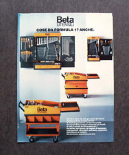 Usato, I957- Advertising Pubblicità -1982- BETA UTENSILI , COSE DA FORMULA 1 usato  Maranello