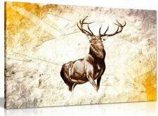 Stag art rustic for sale  LONDON