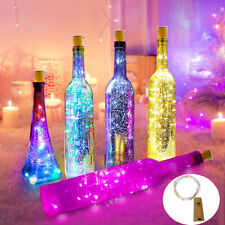 2X Garrafa de vinho em forma de cortiça LED corda fio de cobre luz para decoração de festa de Natal hol comprar usado  Enviando para Brazil