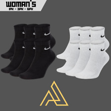 Meias femininas Nike acolchoadas Dri-Fit desempenho diário tornozelo algodão 1,3,6 par comprar usado  Enviando para Brazil