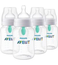 Philips AVENT Anti-Colic Baby Bottles with AirFree Vent 9 oz. 4 Pack Clear for sale  Shipping to South Africa