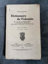 Dictionnaire violoniste henri d'occasion  Fouras