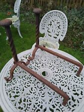 Antique French Andirons Wrought Iron Hand Made for sale  Shipping to South Africa