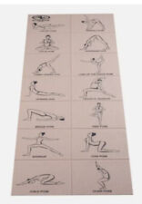 Usado, Tapete de ioga dobrável Athletic Works com poses rosa 3mm tapete de ioga fitness 68 x 24" comprar usado  Enviando para Brazil
