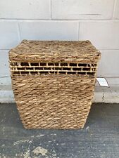 Used, Water Wood Sky Water Hyacinth Brown Wicker Rattern Laundry Basket Toy Box for sale  Shipping to South Africa