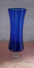 Blue glass vase for sale  HAWICK