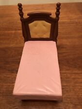 Fisher Price Loving Family Dollhouse Bed W/ Upholstered Headboard & Pillow 2005, used for sale  Shipping to South Africa