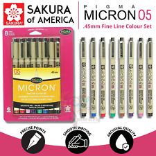 Sakura Pigma Micron 05 Conjunto De Caneta De Tinta, 0.45mm, Multicolorida, Linha Fina, pacote com 8 comprar usado  Enviando para Brazil