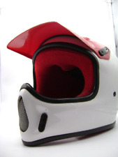 Capacete de motocross vintage BELL MOTO 4 branco e vermelho rosto inteiro década de 1980’s comprar usado  Enviando para Brazil