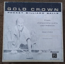 Conjunto de 16 bolas de bilhar vintage Brunswick Gold Crown / bolas de bolso comprar usado  Enviando para Brazil