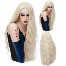Perucas sintéticas onduladas de 70 cm de comprimento para mulheres perucas de cabelo de fibra resistentes ao calor uso diário comprar usado  Enviando para Brazil