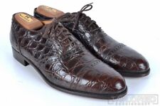 LKNEW POLO RALPH LAUREN Brown CROCODILE Captoe Oxford Dress Shoes ITALY - 9.5 for sale  Shipping to South Africa