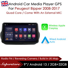 Unidad de cabeza GPS 9"" Android 13 CarPlay automática estéreo para automóvil para Peugeot Bipper 2008-2017 segunda mano  Embacar hacia Argentina