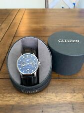 Relógio CITIZEN BU0050-02L calendário fase da lua mostrador azul pulseira de couro $450 ~NOVO comprar usado  Enviando para Brazil