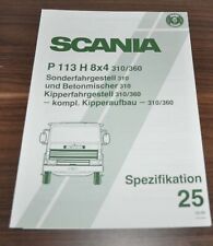 Usado, 1989 Scania P113 H 8x4 310 360 Especificação 25 Caminhão Folheto Prospekt DE comprar usado  Enviando para Brazil