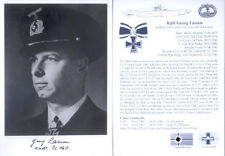 Fotografia assinada à mão UB7 WWII WW2 Knights Cross U-boat Captain LASSEN KC comprar usado  Enviando para Brazil