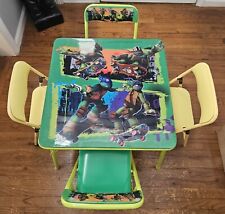 2013 Teenage mutant ninja tortugas niños mesa y silla plegable Nickelodeon TMNT segunda mano  Embacar hacia Argentina