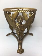 Vintage Brass Angels Cherubs Footed Vase Bowl Candle Holder Violin 4.75” for sale  Shipping to South Africa