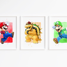 Pôsteres/impressões de arte de personagens de Super Mario, crianças, jogos, quarto, arte de parede, presente comprar usado  Enviando para Brazil