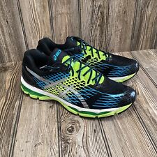 Tênis de corrida Asics Nimbus 17 T507N preto amarelo azul verde masculino 14 M, usado comprar usado  Enviando para Brazil