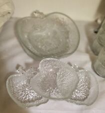 Vintage Ravenhead Glass Apple Shaped Fruit Bowl Set of 5 for sale  Shipping to South Africa