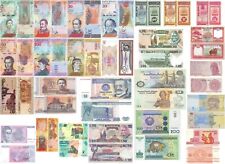 Lote de trabajo de 30 billetes moneda extranjera del mundo NUEVOS UNC sin circular, usado segunda mano  Embacar hacia Argentina