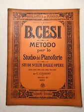 Spartito B.Cesi Metodo per lo studio Piano Fascicolo VI C.Czerny ed.Ricordi 1909 segunda mano  Embacar hacia Argentina