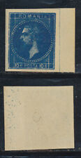 RUMANÍA 1876 Bucarest edición Rey Carlos 10 Bani azul prueba o reimpresión segunda mano  Embacar hacia Mexico