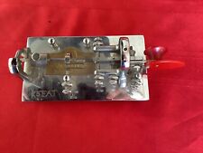 Vintage Vibroplex Chrome 'Bug' Telegraph Key S/N 376916 Red Key for sale  Shipping to South Africa