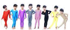 Kids Long Sleeve Dance Gymnastics Catsuit All In One Unitards Leotard Lycra for sale  Shipping to South Africa