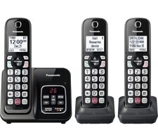 Teléfono celular inalámbrico Panasonic KX-TGE663B con 3 teléfonos - negro, usado segunda mano  Embacar hacia Argentina