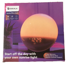 Relógio despertador duplo Dekala nascer e pôr do sol máquina de som ambiente inteligente luz noturna comprar usado  Enviando para Brazil