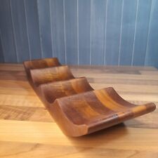 Used, Solid Layered Wood Wave Wine Rack Countertop, Shelf or Cabinet 4 Bottle for sale  Shipping to South Africa