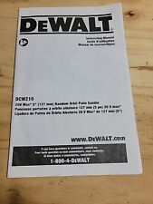 Dewalt dcw210 instruction for sale  Chandler