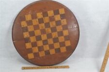 antique game board checkers chess cribbage parchiese inlaid hand made original  for sale  Shipping to South Africa