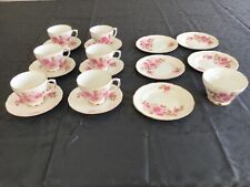 18 Piece Royal Suutherland Bone China Pink Flowers Tea Set. for sale  Shipping to South Africa