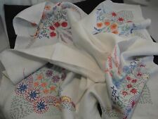 Antique embroidered linen for sale  INNERLEITHEN
