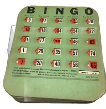 15 - Vintage zielone tablice bingo wielokrotnego użytku wyprodukowane w USA na sprzedaż  Wysyłka do Poland