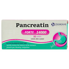 Pancreatin Forte 14000 384mg enzimas 50 comprimidos suporte digestivo indigestão, usado comprar usado  Enviando para Brazil