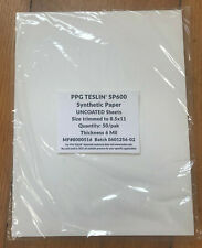 Usado, Teslin® PAPEL SINTÉTICO PPG SP600 - 6mil 8,5"x11" impressão, revestimento, laminado 50 shts comprar usado  Enviando para Brazil