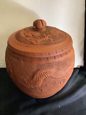 Dragon Phoenix /  Lidded  - Chinese Red Clay Pot, used for sale  Shipping to South Africa