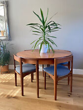 Used, Mid Century Set of 4 Nathan Teak Dining Chairs with G Plan Round Dining Table for sale  TONBRIDGE