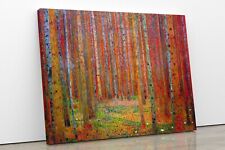 Quadro em tela Gustav Klimt Tannenwald I árvores floresta vermelha pintura impressão comprar usado  Enviando para Brazil